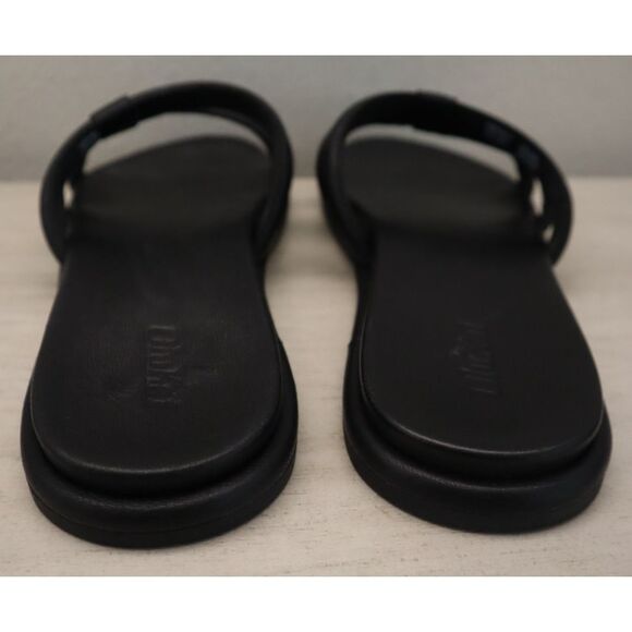 Olukai 20514-4040 Women's Sz 9W Black Leather Tiare Slide Sandals - Picture 4 of 14